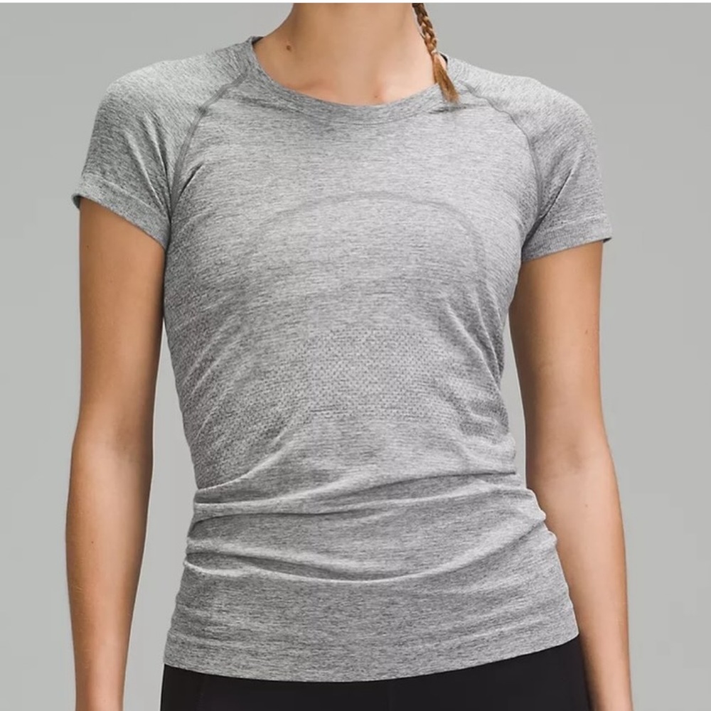 LULULEMON SWIFTLY TOP GREY SIZE 4